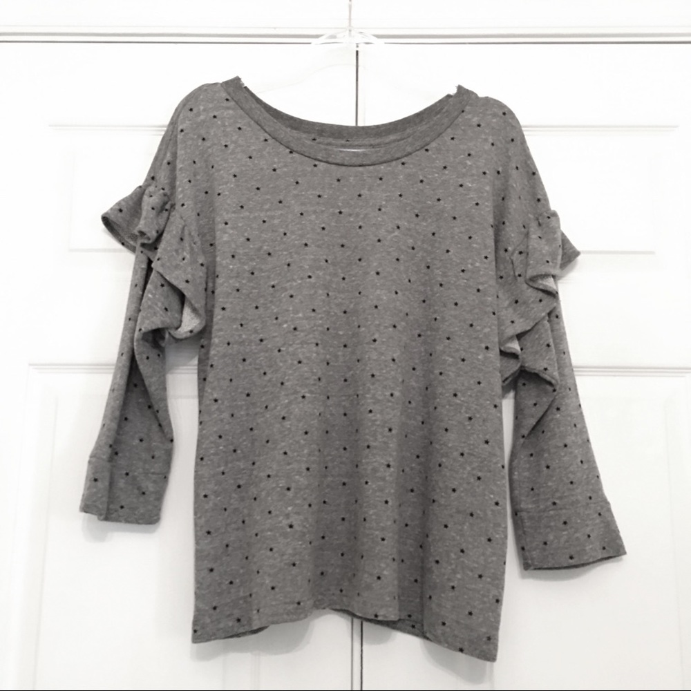Current/Elliot Ruffle Star-Print Sweatshirt - Picture 2 of 6